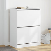 Schoenenkast 80x42x108 cm wit bewerkt hout