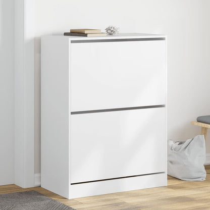 Schoenenkast Met 2 Klaplades Wit 80 x 42 x 108 cm