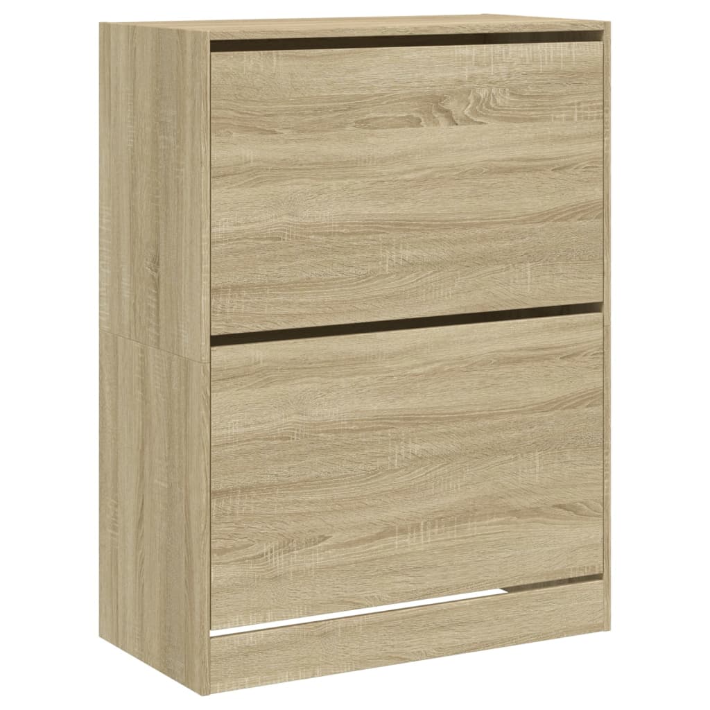 Schoenenkast Met 2 Klaplades Kleurig Sonoma Eiken 80 x 42 x 108 cm