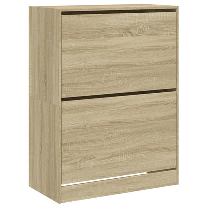 Schoenenkast Met 2 Klaplades Kleurig Sonoma Eiken 80 x 42 x 108 cm