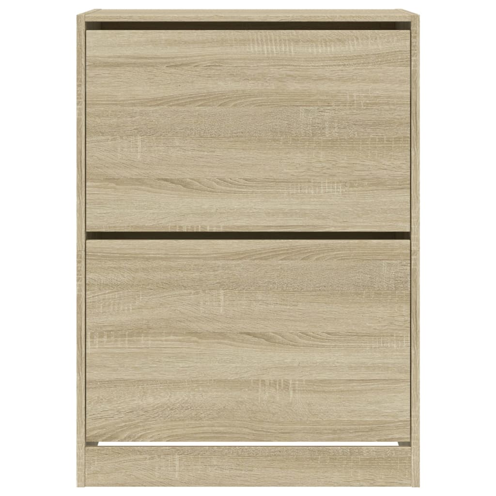 Schoenenkast Met 2 Klaplades Kleurig Sonoma Eiken 80 x 42 x 108 cm