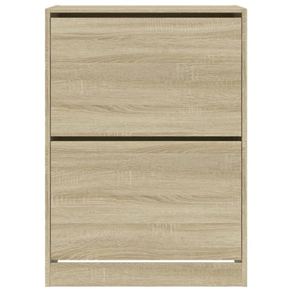 Schoenenkast Met 2 Klaplades Kleurig Sonoma Eiken 80 x 42 x 108 cm