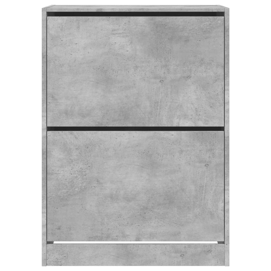 Schoenenkast Met 2 Klaplades Betongrijs 80 x 42 x 108 cm