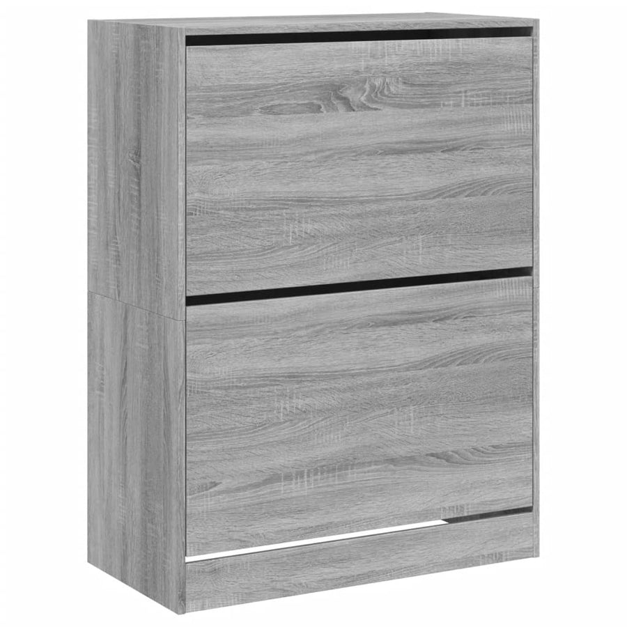 Schoenenkast Met 2 Klaplades Grijs Sonoma 80 x 42 x 108 cm