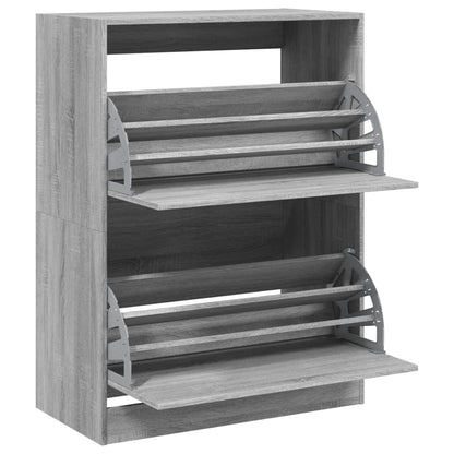 Schoenenkast Met 2 Klaplades Grijs Sonoma 80 x 42 x 108 cm