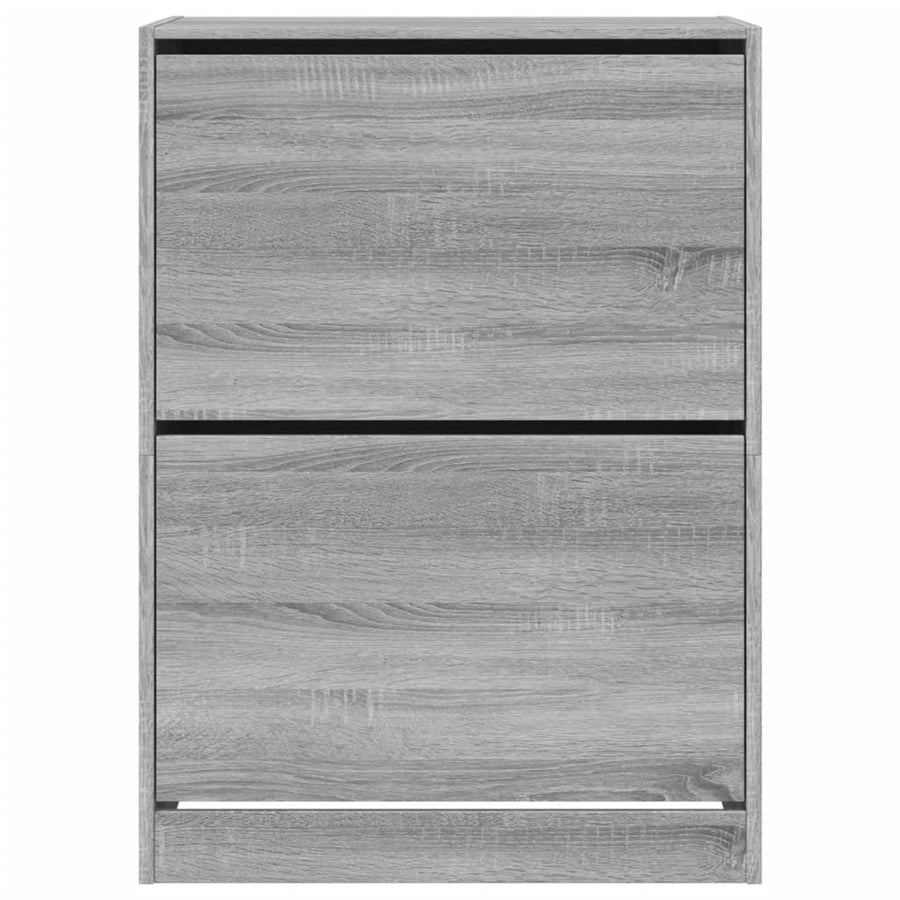 Schoenenkast Met 2 Klaplades Grijs Sonoma 80 x 42 x 108 cm