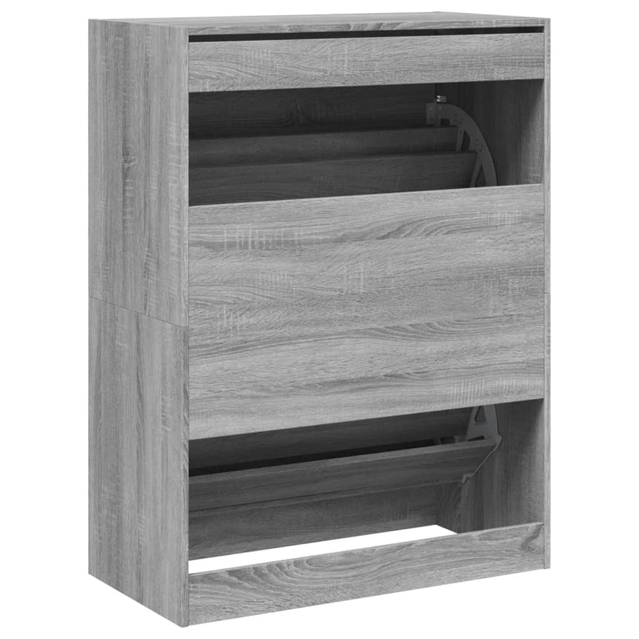 Schoenenkast Met 2 Klaplades Grijs Sonoma 80 x 42 x 108 cm