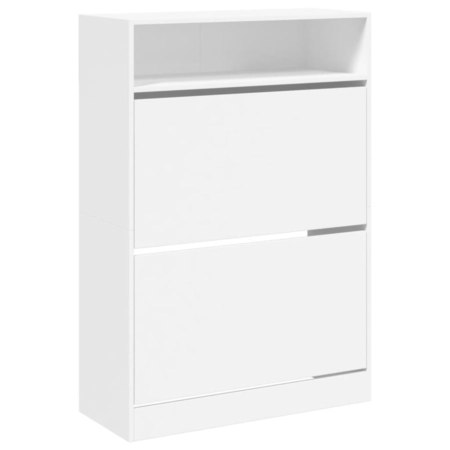 Schoenenkast Met 2 Klaplades 80 x 34 x 116 cm Wit
