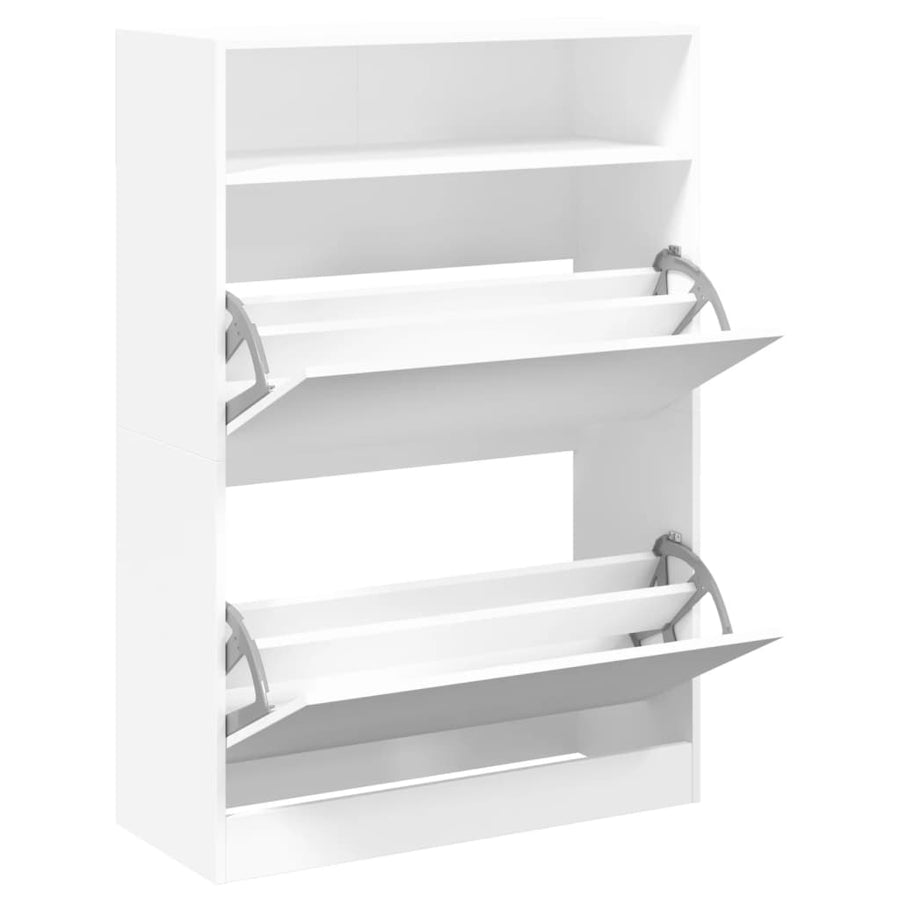 Schoenenkast Met 2 Klaplades 80 x 34 x 116 cm Wit