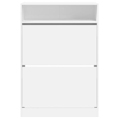 Schoenenkast Met 2 Klaplades 80 x 34 x 116 cm Wit