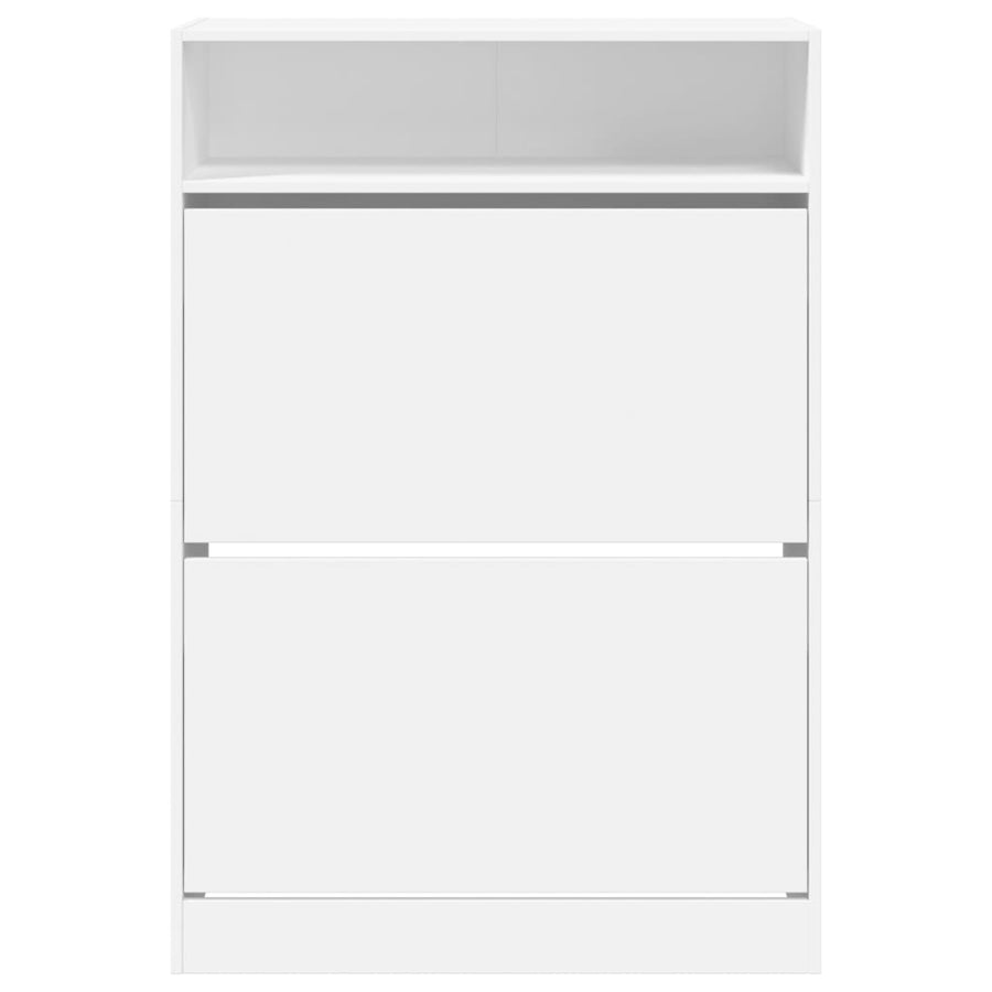 Schoenenkast Met 2 Klaplades 80 x 34 x 116 cm Wit
