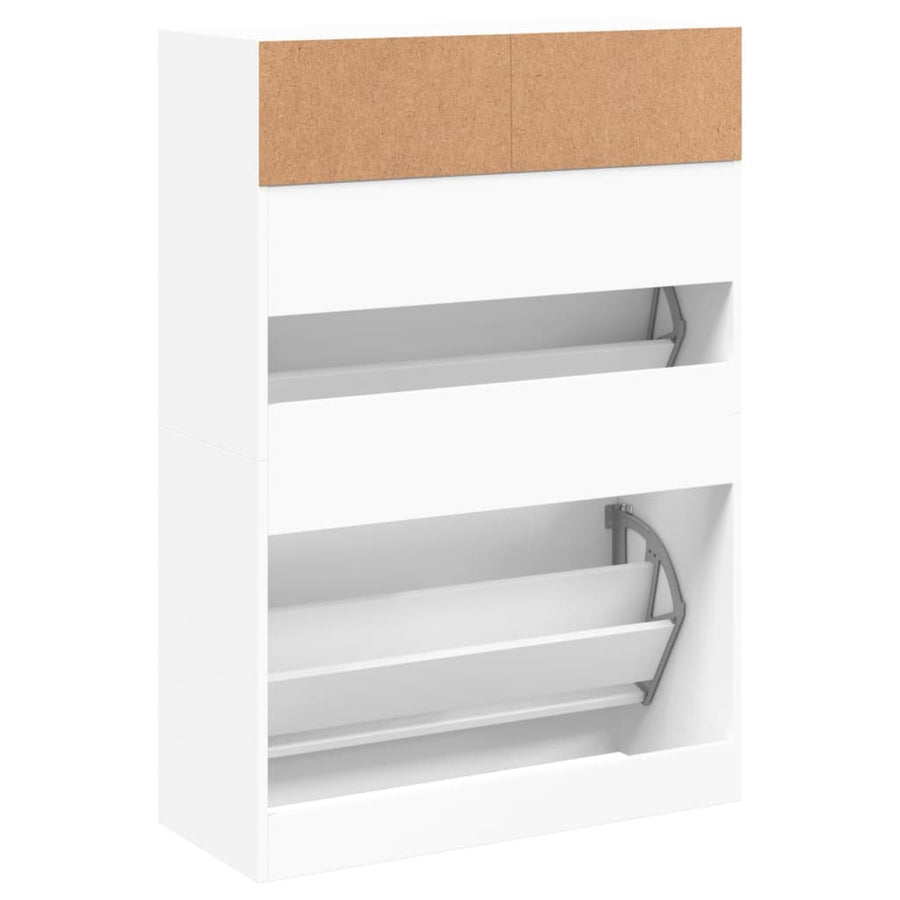 Schoenenkast Met 2 Klaplades 80 x 34 x 116 cm Wit