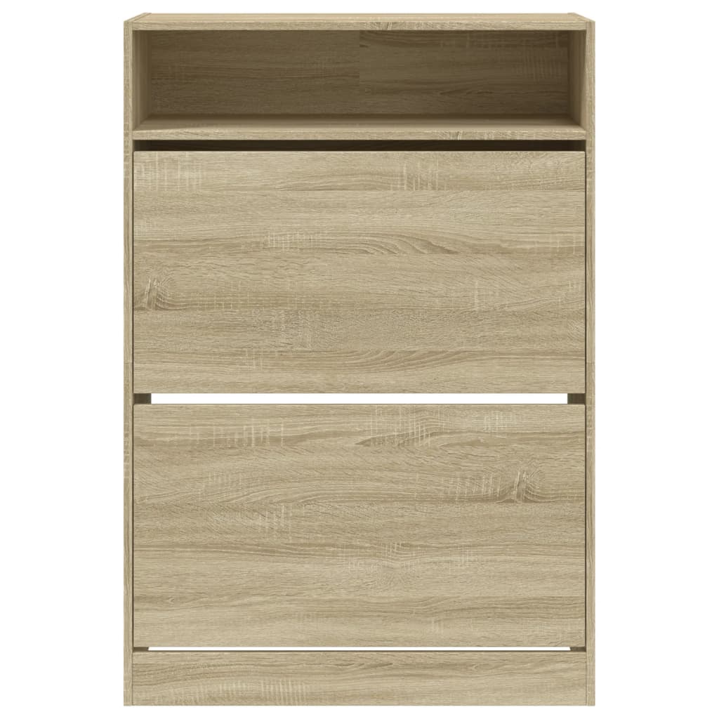 Schoenenkast Met 2 Klaplades Kleurig 80 x 34 x 116 cm Sonoma eiken