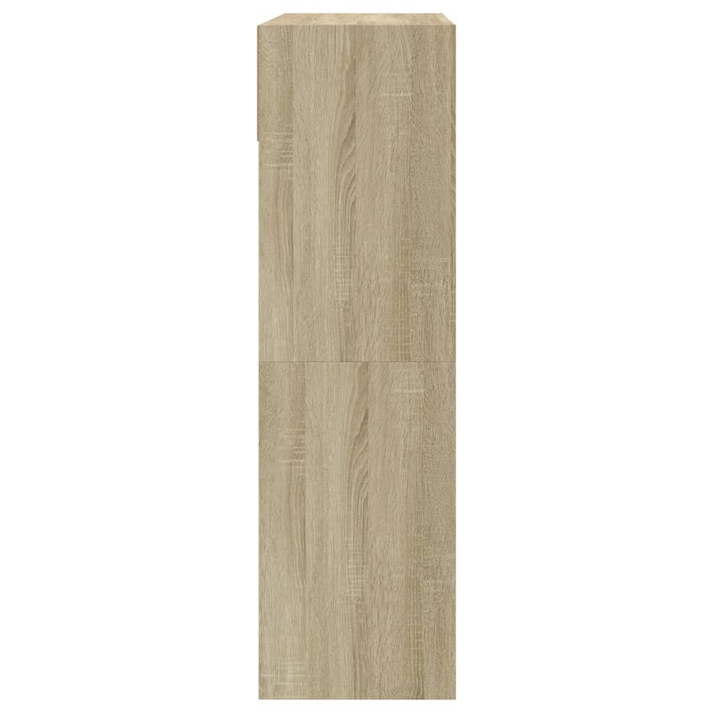 Schoenenkast Met 2 Klaplades Kleurig 80 x 34 x 116 cm Sonoma eiken