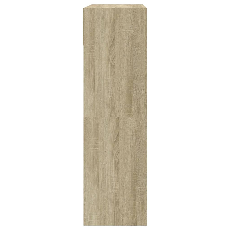 Schoenenkast Met 2 Klaplades Kleurig 80 x 34 x 116 cm Sonoma eiken