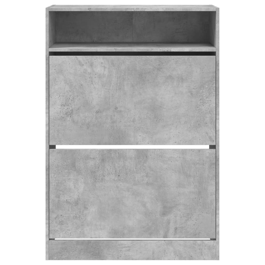 Schoenenkast Met 2 Klaplades 80 x 34 x 116 cm Betongrijs
