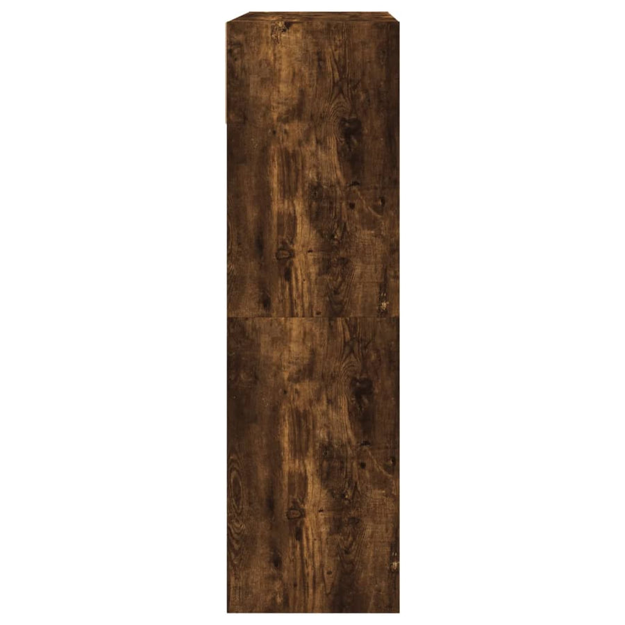 Schoenenkast Met 2 Klaplades Kleurig 80 x 34 x 116 cm Gerookt eiken