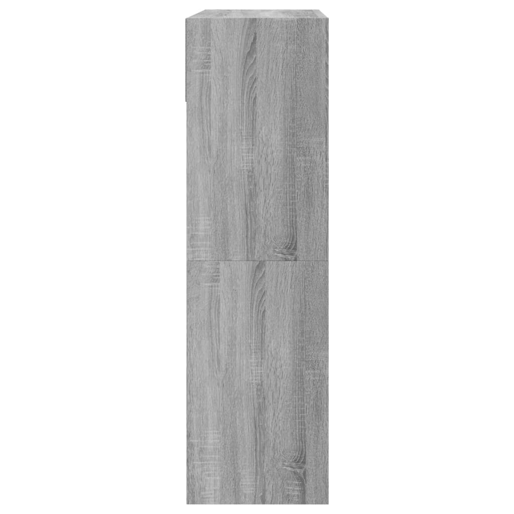Schoenenkast Met 2 Klaplades 80 x 34 x 116 cm Grijs sonoma