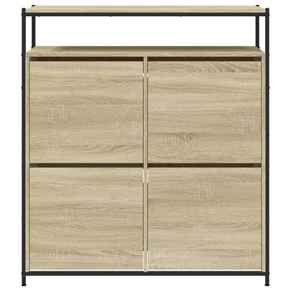 Schoenenkast Met 4 Klaplades Kleurig 100 x 34 x 112 cm Sonoma eiken