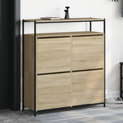Schoenenkast 100x34x112 cm sonoma eiken 4 klaplades