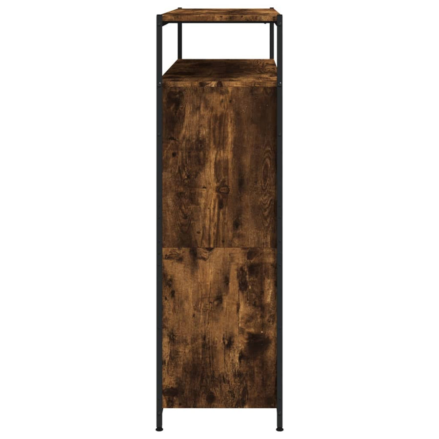 Schoenenkast Met 4 Klaplades Kleurig 100 x 34 x 112 cm Gerookt eiken