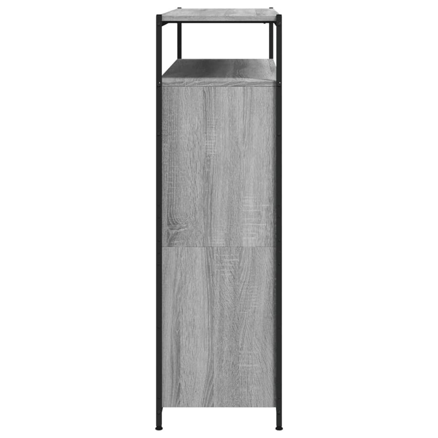 Schoenenkast Met 4 Klaplades Eiken 100 x 34 x 112 cm Grijs sonoma