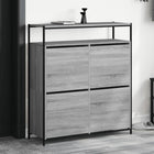Schoenenkast 100x34x112 cm grijs sonoma eiken