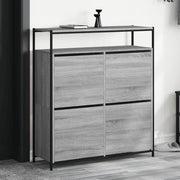 Schoenenkast 100x34x112 cm grijs sonoma eiken