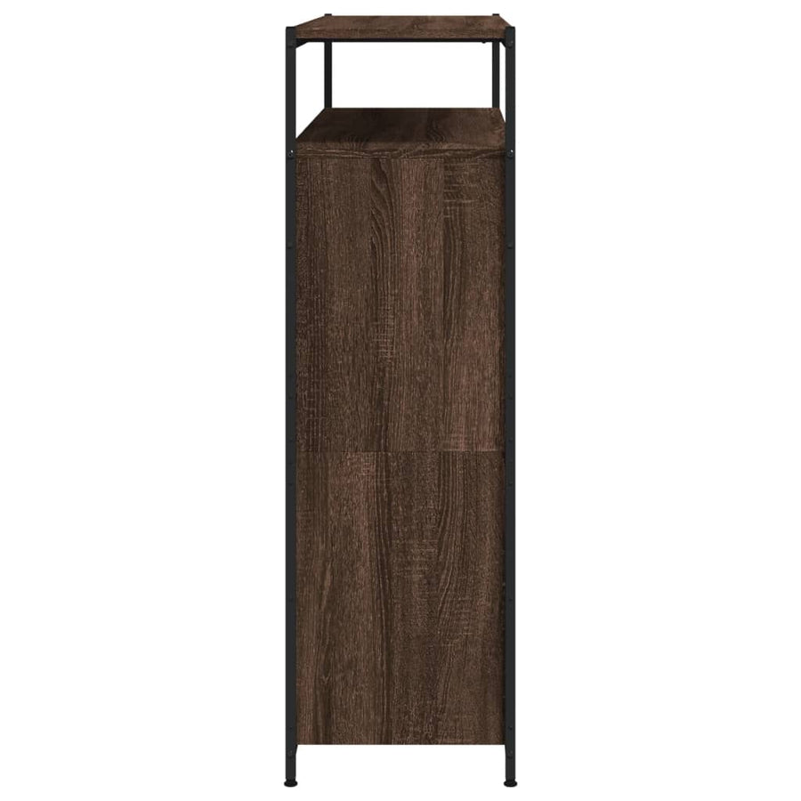 Schoenenkast Met 4 Klaplades Bruineikenkleurig 100 x 34 x 112 cm bruin eikenkleur