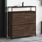 Schoenenkast 100x34x112 cm bruineiken 4 klaplades