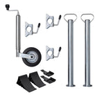 Nose wheel with 2 uprights and 3 split clamps 48 mm