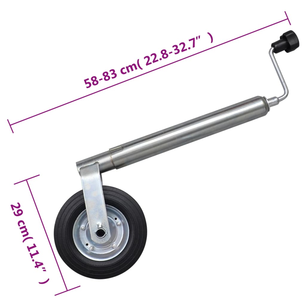 Neuswiel met 2 staanders en 3 splitklemmen 48 mm