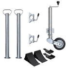 Jockey wheel with 2 stands and 2 60mm clamps