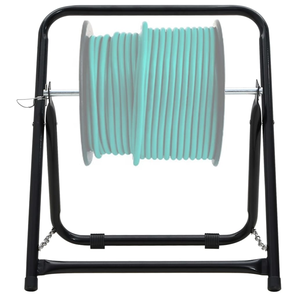 Slanghaspelwagen 48 Cm 45 Kg Gepoedercoat Staal Zwart