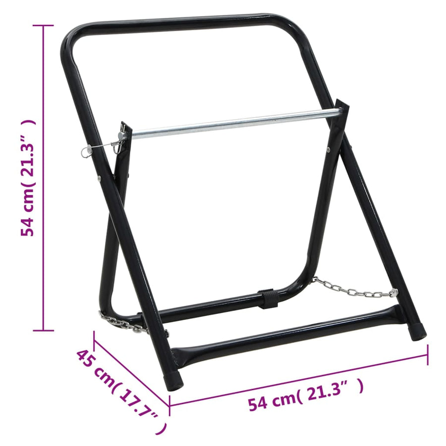 Slanghaspelwagen 48 Cm 45 Kg Gepoedercoat Staal Zwart