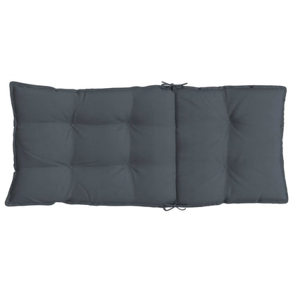 Stoelkussens 4 St Hoge Rug Oxford Stof Antracietkleurig