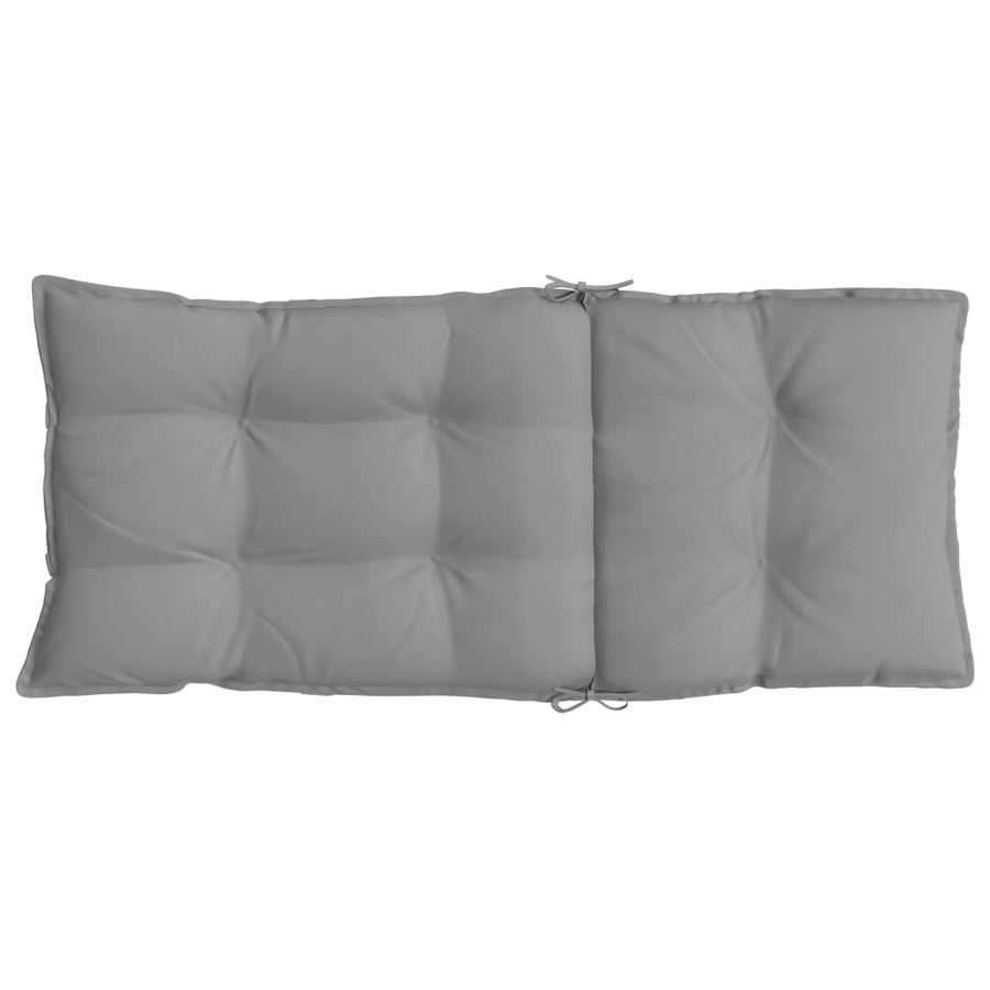 Stoelkussens 6 St Hoge Rug Oxford Stof Grijs