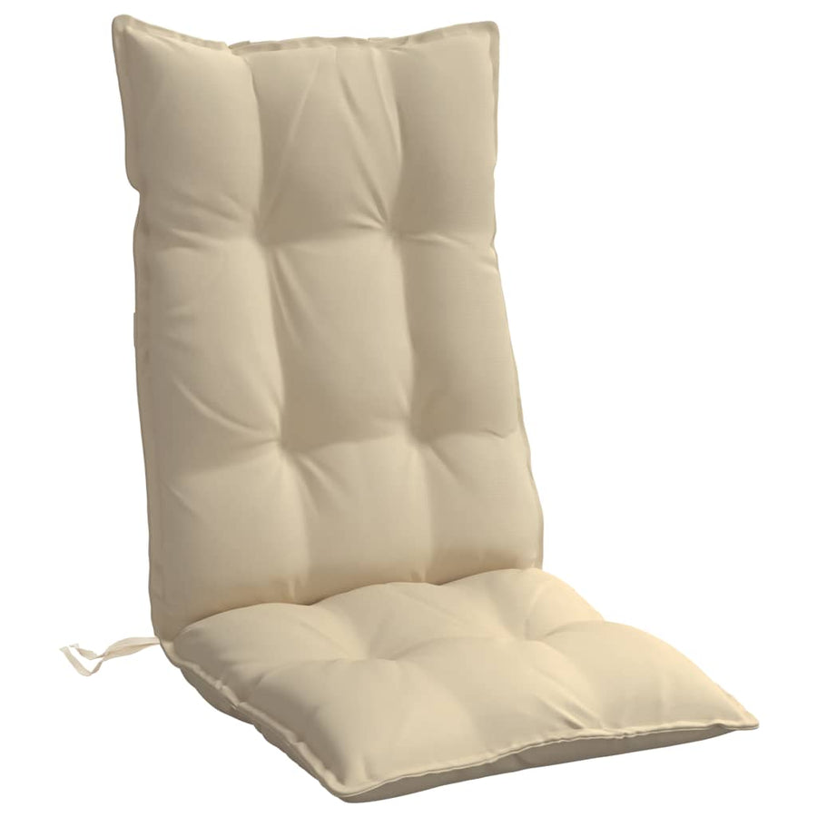 Stoelkussens 6 St Hoge Rug Oxford Stof Beige