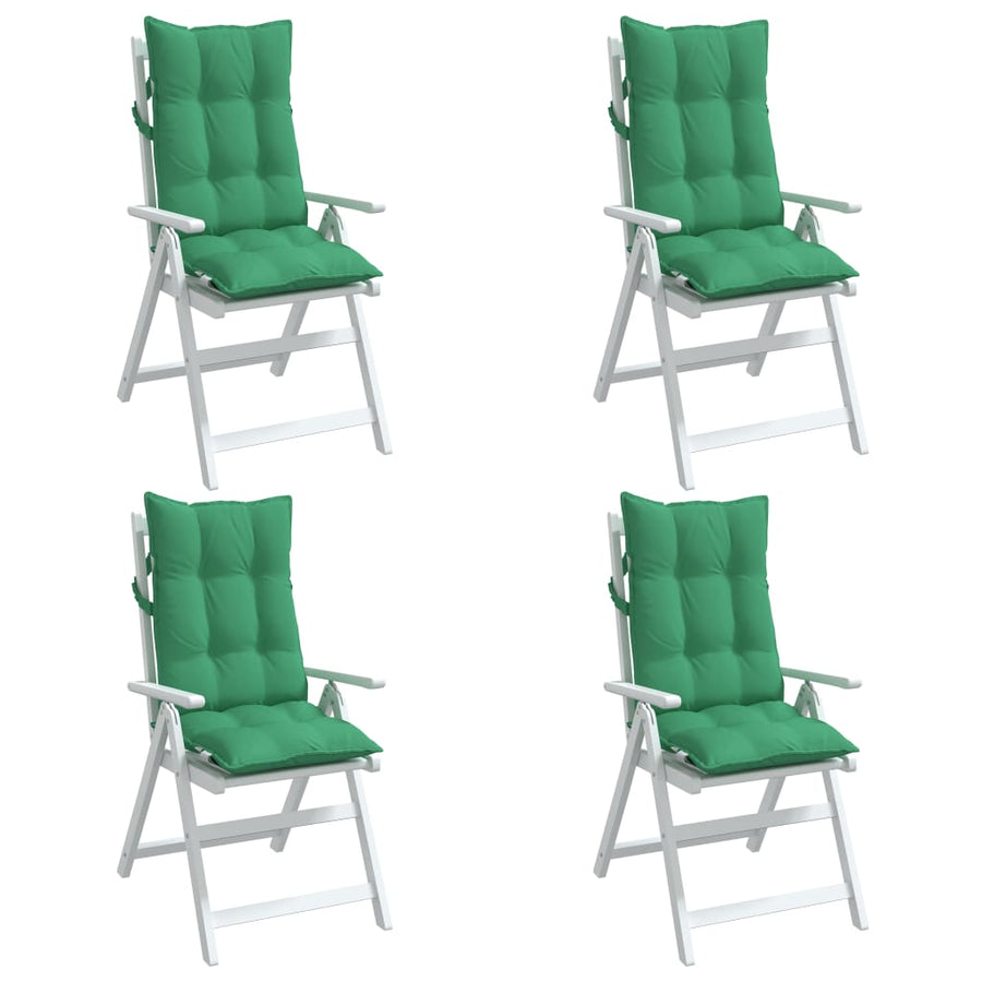 Stoelkussens 4 St Hoge Rug Oxford Stof Groen