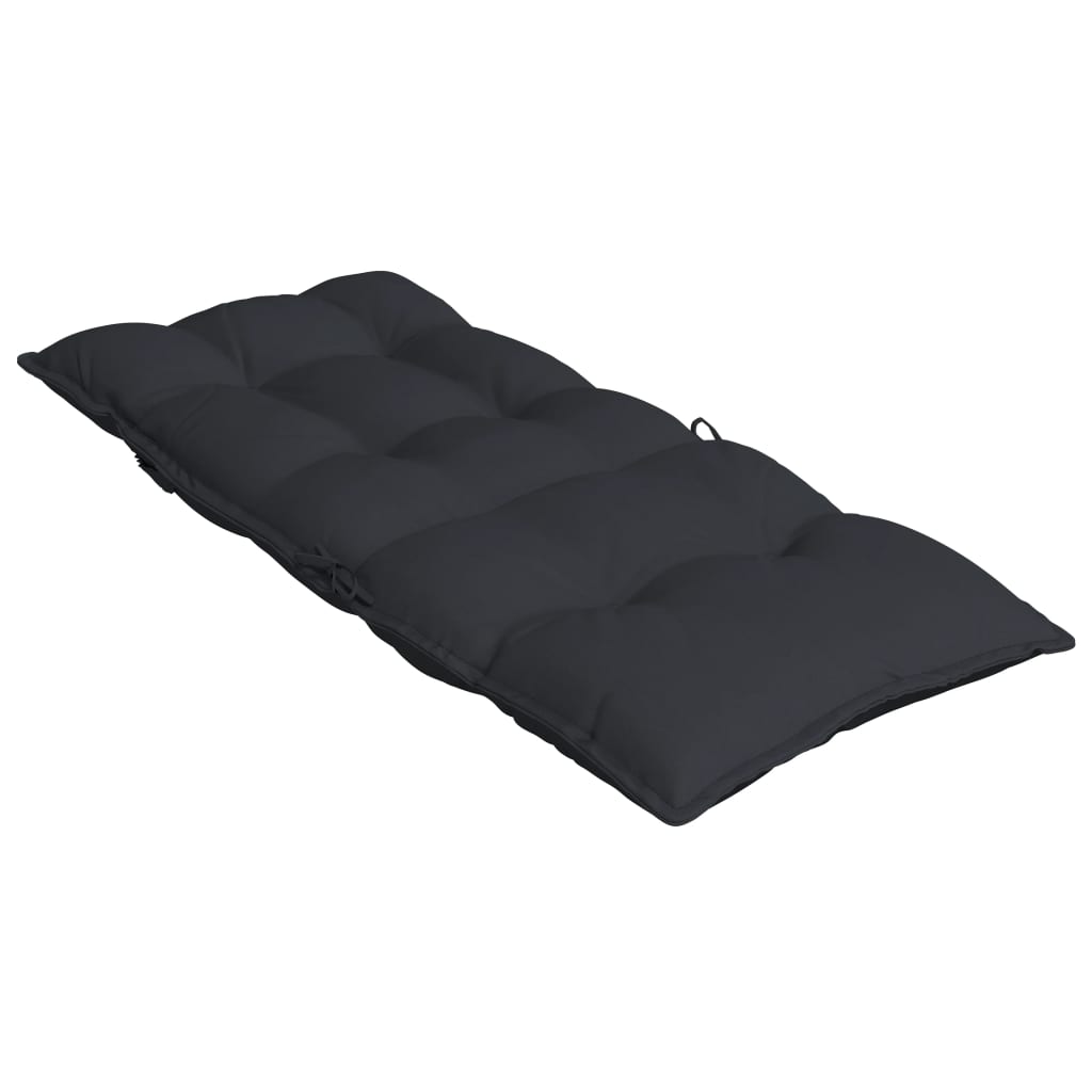 Stoelkussens 6 St Hoge Rug Oxford Stof Zwart