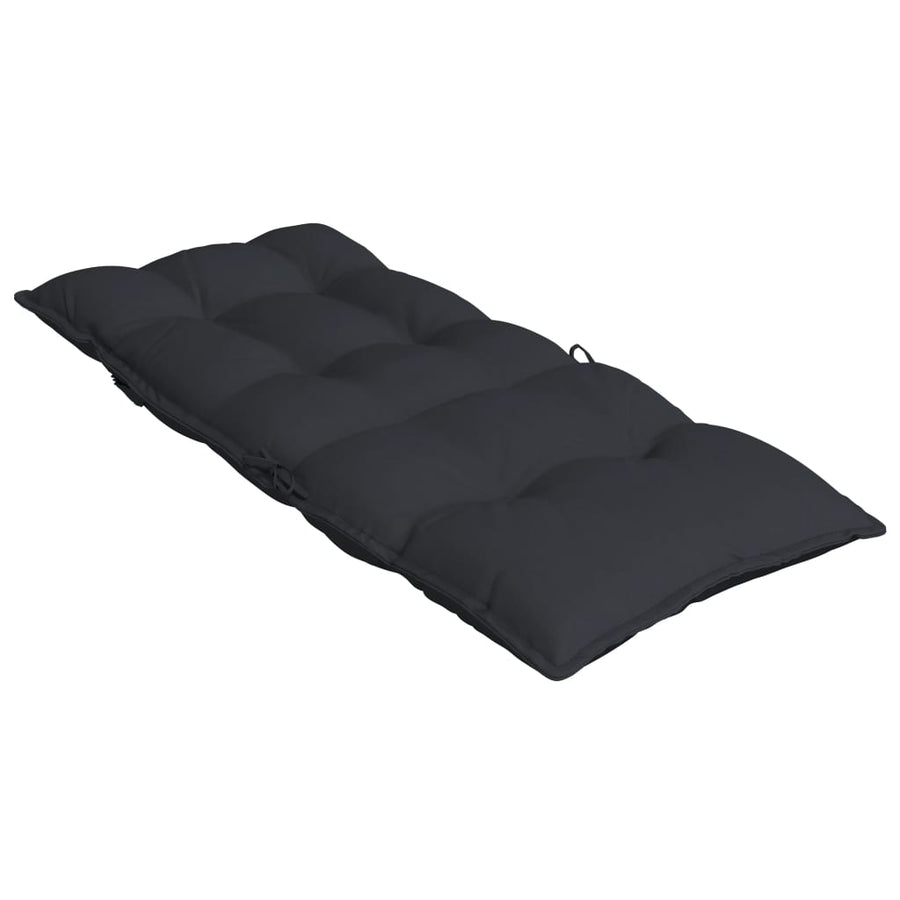 Stoelkussens 6 St Hoge Rug Oxford Stof Zwart
