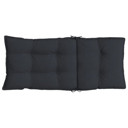 Stoelkussens 6 St Hoge Rug Oxford Stof Zwart