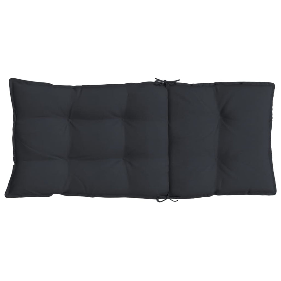 Stoelkussens 6 St Hoge Rug Oxford Stof Zwart