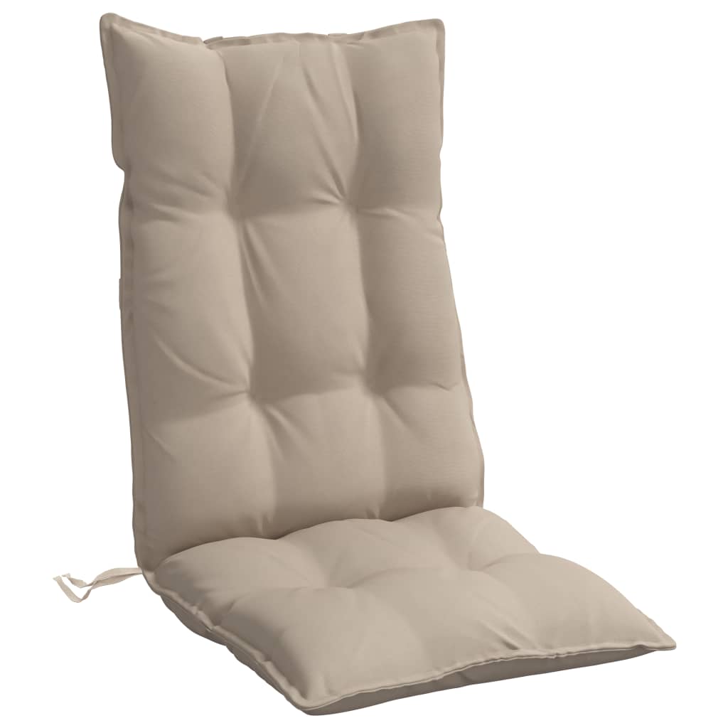 Stoelkussens 6 St Hoge Rug Oxford Stof Taupe