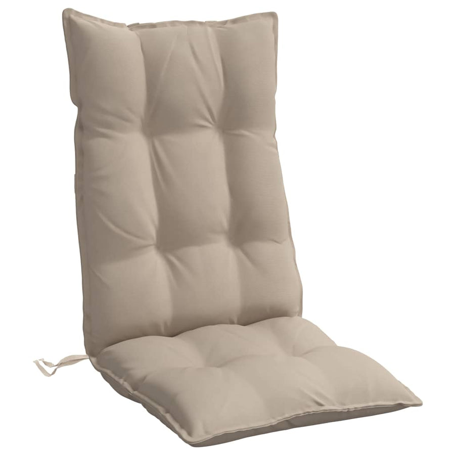 Stoelkussens 6 St Hoge Rug Oxford Stof Taupe