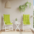 Seat cushions 2 pcs high back oxford fabric bright green