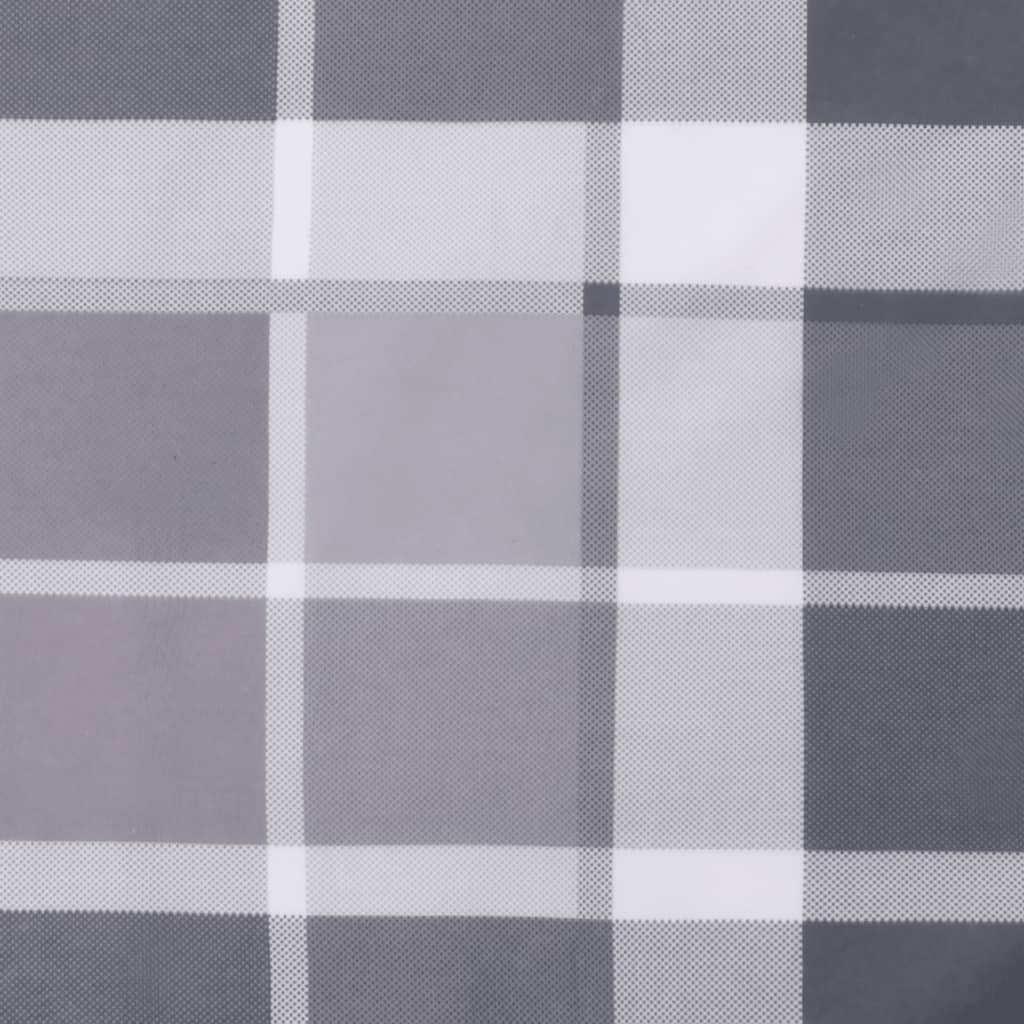 Stoelkussens 2 St Hoge Rug Ruitpatroon Oxford Stof Grijs Blauw