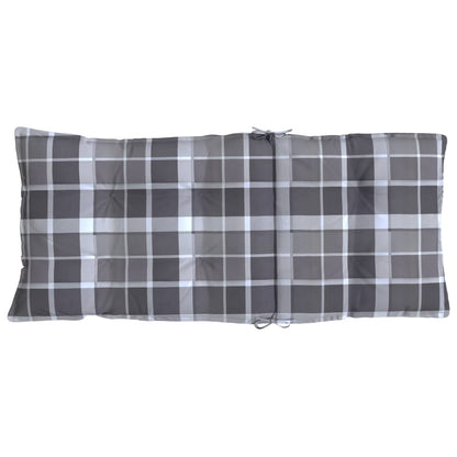 Stoelkussens 4 St Hoge Rug Ruitpatroon Oxford Stof Grijs Groen