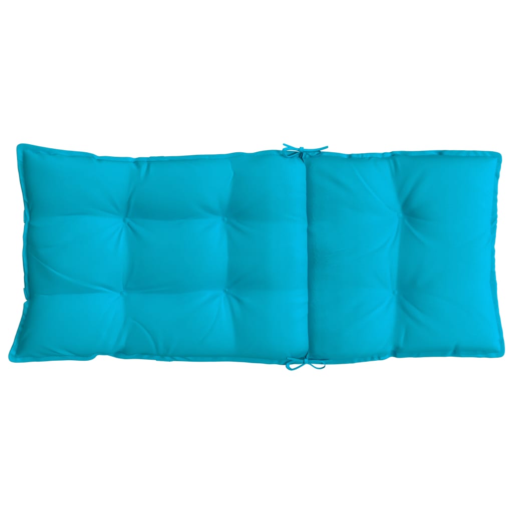Stoelkussens 2 St Hoge Rug Oxford Stof Turquoise Blauw