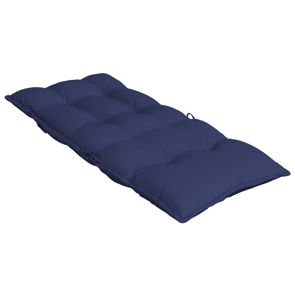 Stoelkussens 4 St Hoge Rug Oxford Stof Marineblauw